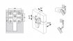 Петля центральная регулируемая для складных дверей Fold/Senso, шуруп